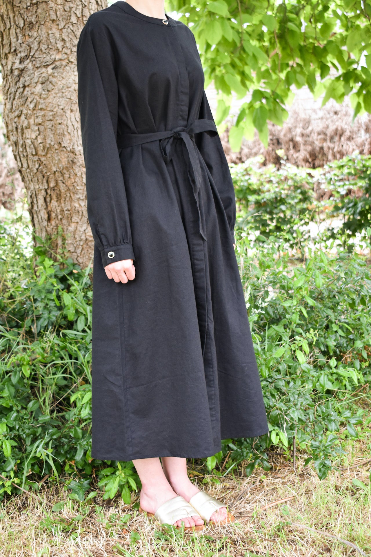 Linen dress Black